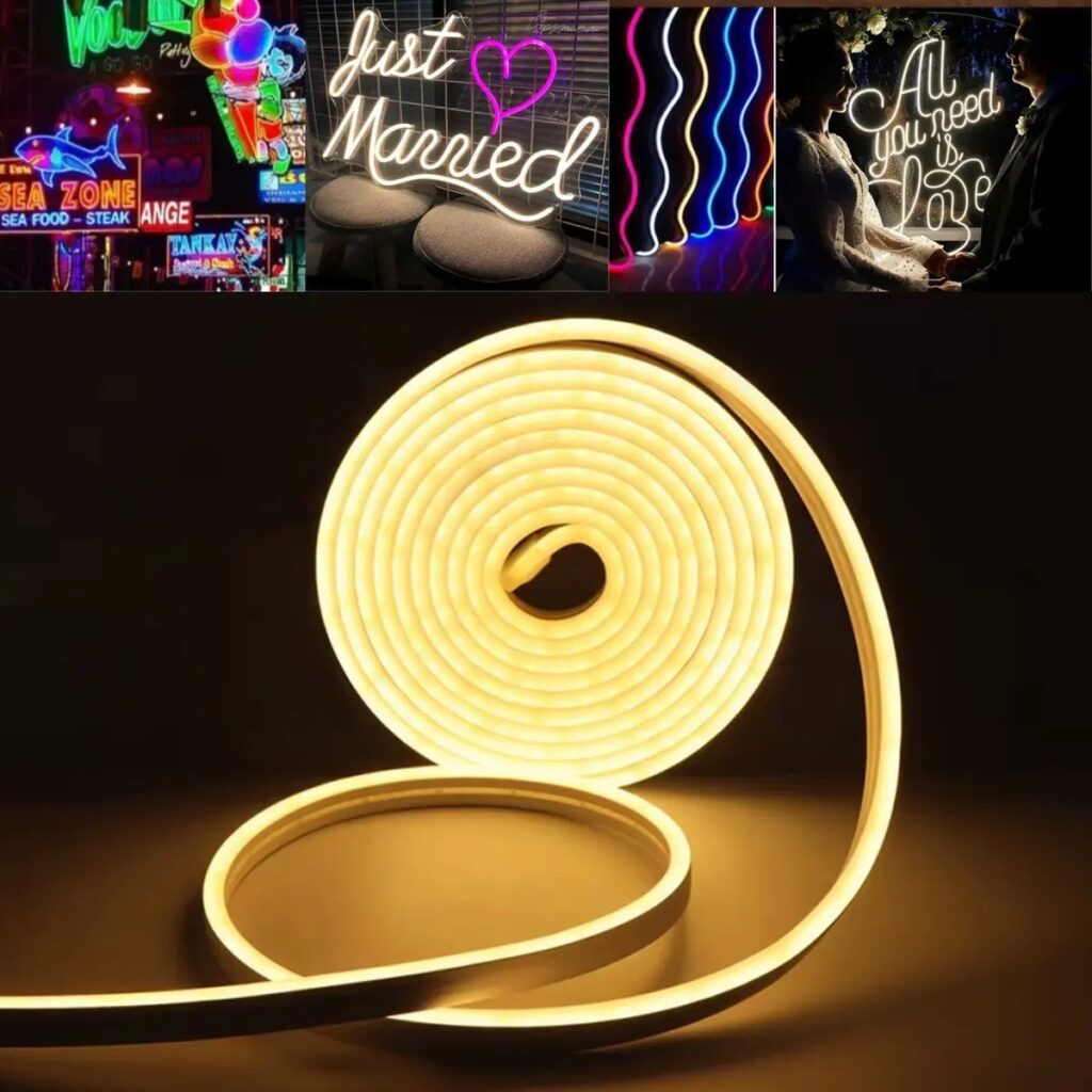 Oferta: Fita LED Neon Flexível 3528 120Led VLX 5 metros Mangueira Corte 2,5cm Cor da Luz Branco Quente Tensão IP65 3000k Alto Brilho - Tubarão Digital