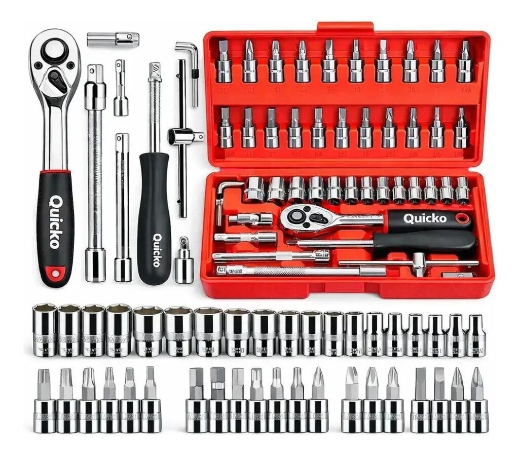 Oferta: Kit Ferramentas 46 Peças Com Soquetes e Chaves Para Carro e Casa - Tubarão Digital
