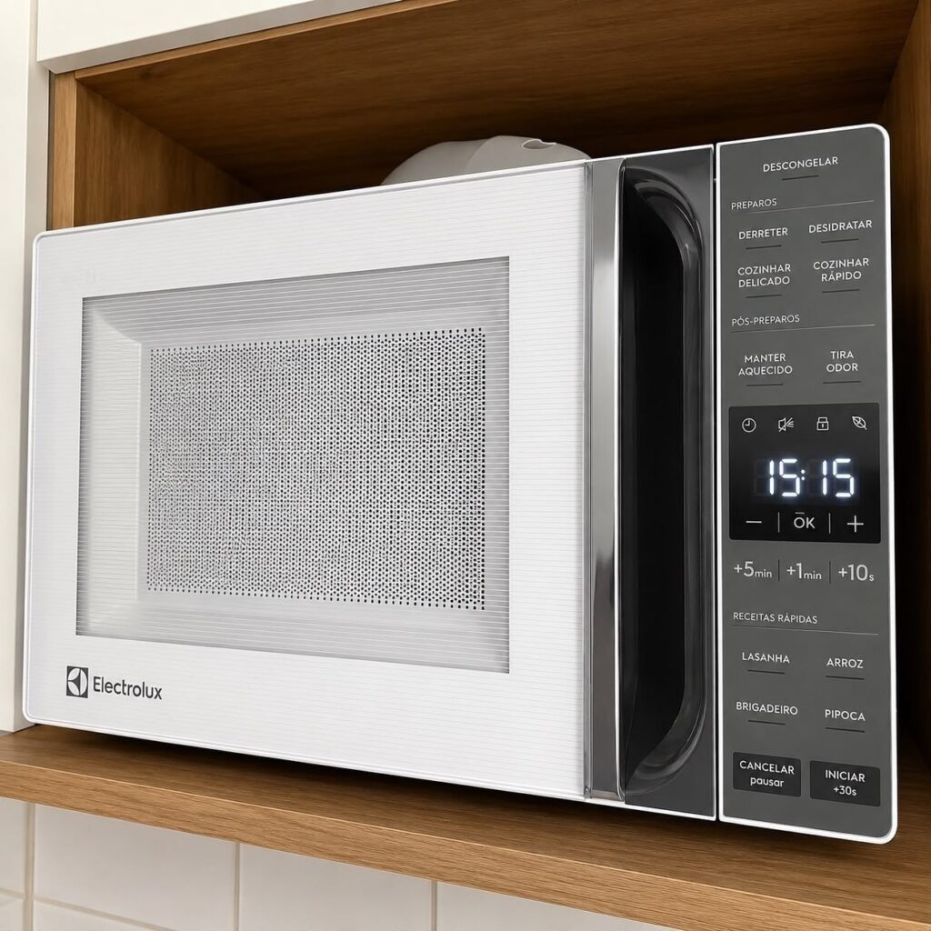 Oferta: Micro-ondas Electrolux 36L Branco Efficient com Descongelamento Assistido ME36B - Tubarão Digital